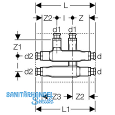 Geberit Mapress Kreuzungs-T-Stck