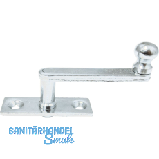 Fensterreiber auf eckiger Platte, 17 mm, Stahl verzinkt silberfrbig