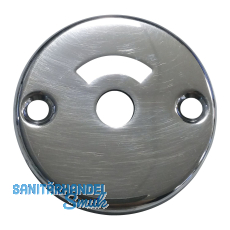 GRUNDMANN WC,-Rosette WG AB6  51, mSichtschlitz u Rundloch f Notffner, Alu pol