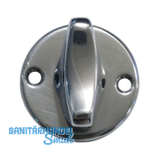 GRUNDMANN WC, -Absteller WG AB6, Drehknopf in Rosette montiert, VK 7, Alu pol