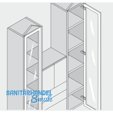 BLUM CLIP top Minischarnier 94, mit Feder, gerade, Schrauben