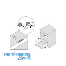 BLUM TANDEMBOX antaro Griff/Mitnehmer Innenschubkasten, Kunststoff Seidenwei
