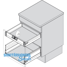 BLUM TANDEMBOX antaro Griff/Mitnehmer Innenschubkasten, Kunststoff Seidenwei