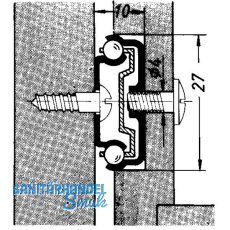Kugelkfigfhrung - Teilauszug, Lnge 278 mm, KB verzinkt
