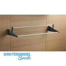 Schuhablage ausziehbar TAC, Kunststoff schwarz, 510-1000mm