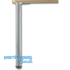 Tischfu zylindrisch  50 mm, Lnge 700 mm, Stahl silber RAL 9006