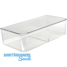 Wandschirmgarnitur Nora mit Kunststoffwanne, Stahl verchromt poliert