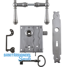 Rustikales Schlossset Wartberg BB, rechts einwrts, DM 60, Stahl blank