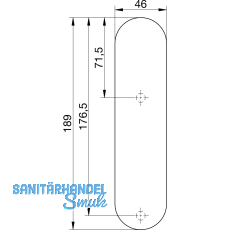 Blindschild rund GEOS (PZ 88/92), Edelstahl satiniert