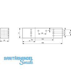 Trschlieer TS 93 B, EN 5-7, ohne Gleitschiene, Flgelb. -1600 mm, silber