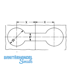 Arbeitsplattenverbinder, L 150 mm, Ma X 75-84 mm, Stahl verzinkt