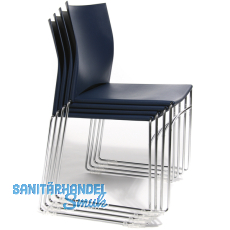 TOPSTAR Web-Chair Besucherstuhl, Sitzschale-Rckenlehne KS grau, Gestell verchr.