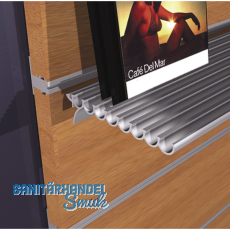 Wall Sys Haken 12 x 24 mm, Aluminium natur eloxiert