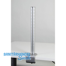 Klemmbefestigung Quatro, Zinkdruckguss silber lackiert (RAL 9006)