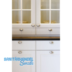 Mbelknopf OVAL Simple B60, Zinkdruckguss Edelstahl Effekt