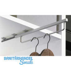 HETTICH QUADRO Schrankgarderobe ausziehbar, 345 x 48 x 60 mm, silber lackiert