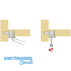 Steckbodentrger Unico, Bohr  5 mm,Zinkdruckguss vernickelt/KS