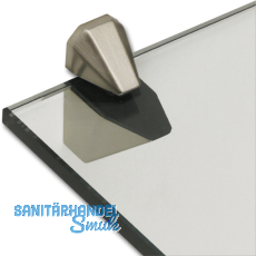Glastablar-Klemmtrger Eckig, Glas 3-25 mm, Zinkdruckguss Edelstahl Effekt