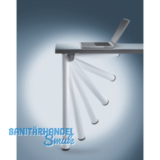 Tischfuß \"Click\" ø 50 mm, Länge 705 mm, Aluminium silber gerillt Tischfuß \"Click\" ø 50 mm, Länge 705 mm, Aluminium silber gerillt