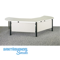 Tischfu-Paneelsystem Modesty  60 mm, Kunststoff schwarz