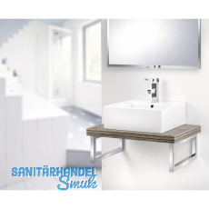 Wandkonsole - Handtuchhalter, Hhe 200 mm, Tiefe 480 mm, silberfarbig