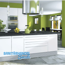 Design Alu-Sockelprofil oben 5000 mm, Edelstahl Effekt