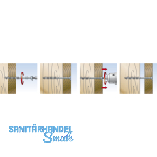 FISCHER JUSS 6.0x 90 Justierschraube fr Abstandsmontagen verzinkt-blau