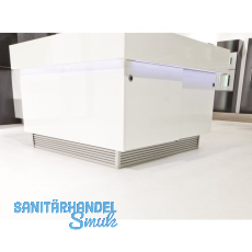 Design Alu-Sockelprofil oben 5000 mm, Edelstahl Effekt