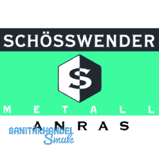 SCHSSWENDER Trknopf  50, Flachform gekrpft, fest vernietet, Alu poliert