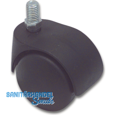 Doppelrolle Office Laufflche hart, Bauhhe 62 mm, Kunststoff schwarz