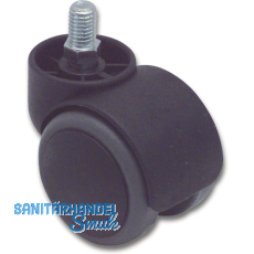 Doppelrolle Office Laufflche hart, Bauhhe 62 mm, Kunststoff schwarz