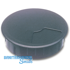 Kabeldurchgang rund, Einbau  80 mm, Kunststoff verchromt matt