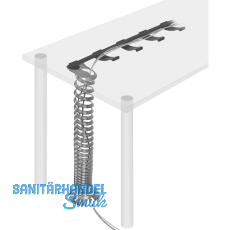 Kabelkanal Prisma, Bodenplatten  150 mm, Spiral  90 mm, Kunststoff silber