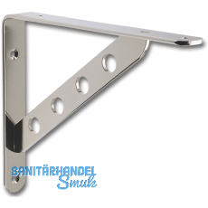 Garderobenkonsole Keket Schrge mit 4 Lchern, Stahl Edelstahl Effekt