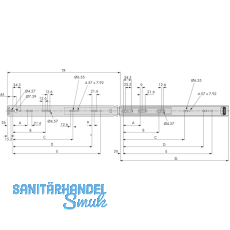 ACCURIDE 2601 Kugelkfigfhrung - Vollauszug, Lnge 500 mm, Stahl chromatiert