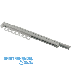 Schrankgarderobe ausziehbar Modell C,23x40x355mm,Aluminium natur/Kunststoff weiß Schrankgarderobe ausziehbar Modell C,23x40x355mm,Aluminium natur/Kunststoff weiß