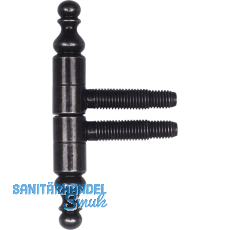 Einbohrband mit Zierkopf, 13 mm, Schwarz-Antik