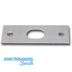 Riegelschlieblech gerade, mit ovalem Loch, 75 x 26 mm, Stahl verzinkt