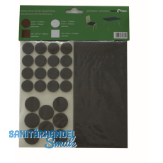SECOTEC Filzgleiter-Set selbstklebend 52-tlg. wei/braun SB-1