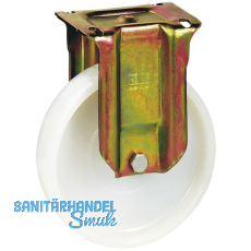 Schwerlastbockrolle mit Polyamidrad und Gleitlager 150x50mm/Platte 140x110mm