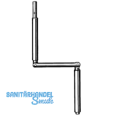 Knickkurbel GEZE, Aluminium silber eloxiert