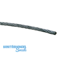 Drahtseil DIN 3055  2 mm 6x7 Litzen + 1 FE verzinkt
