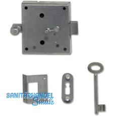 Abortfallen mit 2 Schlssel, Stahl verzinkt