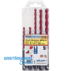 ALPEN HM-Universalbohrer-Satz Profi-Multicut SDS-Plus 5-10 mm 5-teilig