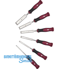 STUBAI Spezial-Stemmeisen-Satz mit 2K-Kunststoffheft 6-teilig
