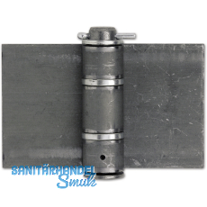 Anschweiband schwer, 160 x 120 x 5 mm, Stahl blank