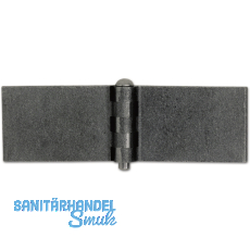 Anschweischarnier Rolle  22 mm, Bandlappen 75x60 mm,Stahl blank