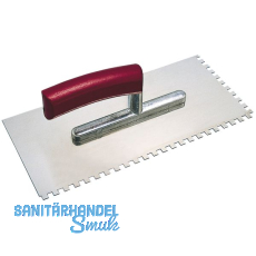 KAUFMANN Auftrag Glttkelle 280 x 130 mm rostfrei zweiseitig gezahnt 6 x 6 mm