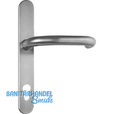 Drckerlochteil 7517 mit Langschild PZ 92 mm, fr auen, rund, Edelstahl