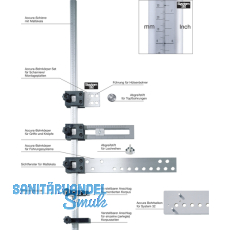 HETTICH ACCURA Ersatzschieber mit Bohrbuchse - Aluminium/Kunststoff, 44767
